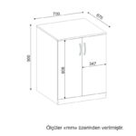 Ντουλάπι μπάνιου Benito άσπρο μελαμίνη 70x67x90εκ ed4075 - Image 2