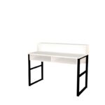 Γραφείo Brescia λευκό μαύρο μελαμίνη 120x55x95 8cm ed4113 - Image 3