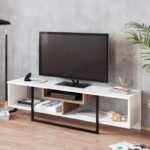 Έπιπλο τηλεόρασης Asini λευκό μαύρο 149 4x35 2x40cm ed4203