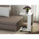 Βοηθητικό τραπεζάκι Desertο άσπρο 45x34 8x67 2cm ed4225