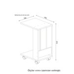 Βοηθητικό τραπεζάκι Desertο άσπρο 45x34 8x67 2cm ed4225 - Image 2