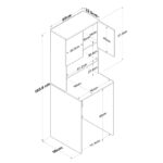Ντουλάπι πλυντηρίου Kid καρυδί μελαμίνη 65x60x183 6εκ ed4233 - Image 2