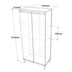 Ντουλάπι Veo καφέ ανθρακί μελαμίνη 60x31 6x133 6εκ ed4276 - Image 2