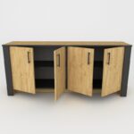 Μπουφέ Manhattan Oak 180x40x77 2cm ed4285 - Image 4