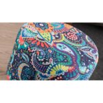 Σκαμπό Liza σκούρο μπλέ ξύλινα πόδια 40x40x42εκ ed4292 - Image 3