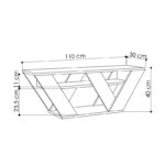 Έπιπλο τηλεόρασης Farfalla oak χρώμα 110x30x40cm ed429 - Image 3
