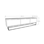 Έπιπλο tv Cavo καφέ μαύρο 180x40x50cm ed4353 - Image 2