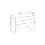 Μπουφές Bumerang καρυδί ανθρακί 110x44 8x76cm ed435 - Image 2