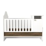 Παιδικό κρεβάτι Lora άσπρο καρυδί μελαμίνη 133 6x92 5x105εκ ed4380 - Image 4