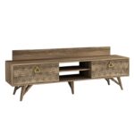 Έπιπλο tv Scintillio μελαμίνη καρυδί 180x29 5x48 6cm ed4392 - Image 4