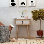 Κομοδίνο Astava δρυς άσπρο μελαμίνη 40x35x65 6εκ ed4416