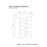 Συρταριέρα Diva 55x44x90cm μελαμίνη ed4418 - Image 2