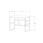 Γραφείο Moon μελαμίνη ανθρακί χρώμα 90x74x60cm ed4419 - Image 2