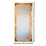 Καθρέφτης ξύλινος Noce 110x50cm ed4445 - Image 2