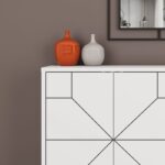 Μπουφέ Sabbia λευκό 123x35x62 4cm μελαμίνη ed4454 - Image 4