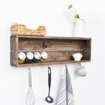 Ράφι κουζίνας Alpha καρυδί ξύλο 70x10x21εκ ed4468