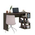 Γραφείo Nuvole καρυδί χρώμα μελαμίνη 110x50x73 8cm ed4523 - Image 4