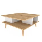 Τραπεζάκι σαλονιού Akya Oak White 89x89x44cm ed4528 - Image 3