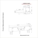 Έπιπλο τηλεόρασης Costa Patik χρώμα 180x29 5x49cm ed4549 - Image 2