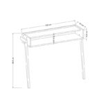 Κονσόλα Exen δρυς άσπρο μελαμίνη 100x30x86 6εκ ed4567 - Image 2