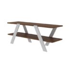 Έπιπλο τηλεόρασης April λευκό καρυδί μελαμίνη 120x33 1x45cm ed4570 - Image 3