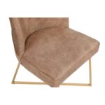Σετ καρέκλες Madrid μέταλλο βελούδο καφέ 2 τεμάχια 50x49x90cm ed4583 - Image 3