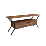 Έπιπλο τηλεόρασης Stile καρυδί 124x35x54cm ed4597 - Image 3