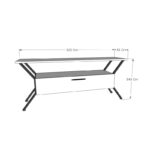 Έπιπλο τηλεόρασης Stile καρυδί 124x35x54cm ed4597 - Image 2