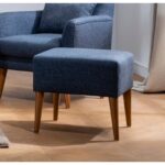 Σκαμπό Zeni σκούρο μπλέ ξύλινα πόδια 46x45x50εκ ed4623