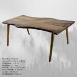 Τραπέζι σαλονιού Ushuai καρυδί μασίφ ξύλο 110x65x50εκ ed4625