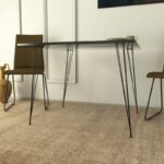 Τραπέζι Sandalf μαύρο άσπρο χρώμα μελαμίνη 90x75cm ed4632 - Image 5