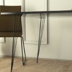 Τραπέζι Sandalf μαύρο άσπρο χρώμα μελαμίνη 90x75cm ed4632 - Image 4