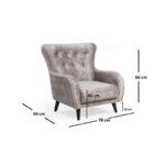 Πολυθρόνα Polyanna καφέ 78x84x86cm ed4660 - Image 2