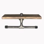 Ράφι μπάνιου Tubo μέταλλο ξύλο 40x12x12cm ed4661 - Image 3