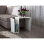 Βοηθητικό τραπέζι Moss άσπρη μελαμίνη 61 3x29 5x46 8cm ed4698