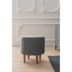 Σκαμπό Liza γκρι ξύλινα πόδια 40x40x42εκ ed4732