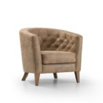 Πολυθρόνα Anatolia καφέ ξύλινη 80x70x78cm ed4749 - Image 3