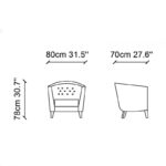 Πολυθρόνα Anatolia καφέ ξύλινη 80x70x78cm ed4749 - Image 2