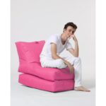 Πουφ Siesta Sofa Bed αδιάβροχο ύφασμα ροζ 40x55cm ed4754 - Image 3
