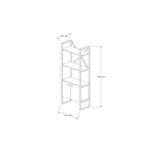 Βιβλιοθήκη Milano Sapphire μαύρο μελαμίνη μεταλλικό πλαίσιο 64x32x160εκ ed4759 - Image 2