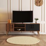 Έπιπλο tv Esordio 150x34x52cm μελαμίνη καρυδί ανθρακί ed4773