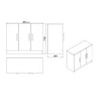 Σετ γραφείου Vol άσπρο μελαμίνη 140x60x73 8εκ ed4798 - Image 2