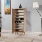 STELLA ΠΑΠΟΥΤΣΟΘΗΚΗ SONOMA OAK ΜΕΛΑΜΙΝΗ 50x38xH135cm ed480 - Image 5