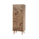 STELLA ΠΑΠΟΥΤΣΟΘΗΚΗ SONOMA OAK ΜΕΛΑΜΙΝΗ 50x38xH135cm ed480 - Image 4