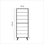 STELLA ΠΑΠΟΥΤΣΟΘΗΚΗ SONOMA OAK ΜΕΛΑΜΙΝΗ 50x38xH135cm ed480 - Image 2