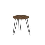 Βοηθητικό τραπέζι Deren καρυδί μελαμίνη μεταλλικά πόδια 44x46 8cm ed4837 - Image 3