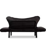 Parole διθέσιος καναπές κρεβάτι μαύρο ύφασμα 140x70x65cm ed483 - Image 3