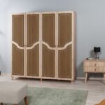 Ντουλάπα ρούχων Trio 180x52x192cm μελαμίνη oak ed4861