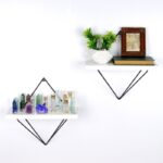 Ραφιέρα Crorl μαύρο άσπρο μελαμίνη μεταλλικό πλαίσιο 30x30x14εκ ed4888