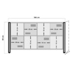 Μπουφέ Cosmo Atlantic Pine μαύρο χρώμα 164x35x89cm ed491 - Image 2